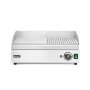 HENDI Grillplatte halb gerillt, Kitchen Line, 220-240V/2400W, 527x404x(H)233mm
