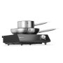 HENDI Set: Induktionskocher 3500W + Stielkasserolle + Bratpfanne, Schwarz, 220-240V/3500W, 320x395x(H)95mm