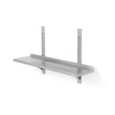 HENDI Wandablage einstellbar, einfach, mit 2 Halterungen, 800x300x(H)600mm