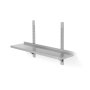 HENDI Wandablage einstellbar, einfach, mit 2 Halterungen, 800x300x(H)600mm