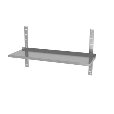 HENDI Wandablage einstellbar, einfach, mit 2 Halterungen, 1200x300x(H)600mm
