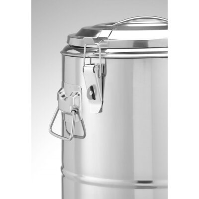 HENDI Isolierter tragbarer Behälter, Kitchen Line, 19L, Silber, ⌀350x(H)400mm