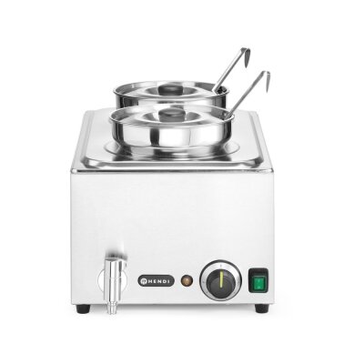 HENDI Set: Bain-Marie Ranger + 2x 4L Container mit Deckel, 8L, 220-240V/1000W, 604x332x(H)315mm