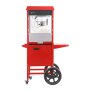 HENDI Popcorn-Maschine mit Fahrgestell, Rot, 220-240V/1155W, 940x510x(H)1553mm