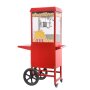 HENDI Popcorn-Maschine mit Fahrgestell, Rot, 220-240V/1155W, 940x510x(H)1553mm
