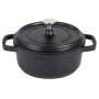 CONTACTO AluChef&reg; Cocotte, rund 20 cm / schwarz