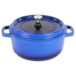 CONTACTO AluChef® Cocotte, rund 24 cm / blau