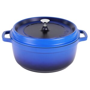 CONTACTO AluChef® Cocotte, rund 28 cm / blau
