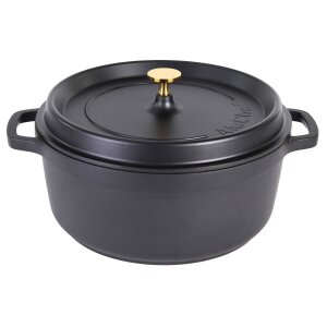 CONTACTO AluChef® Cocotte, rund 28 cm / schwarz