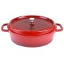 CONTACTO AluChef&reg; Cocotte, oval 35 cm x 29 cm / rot