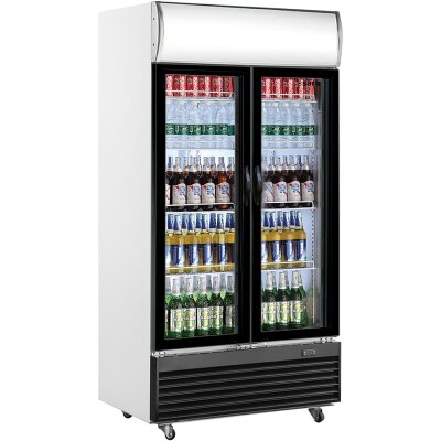 SARO Getränkekühlschrank 2-türig mit Werbetafel, Modell GTK 800