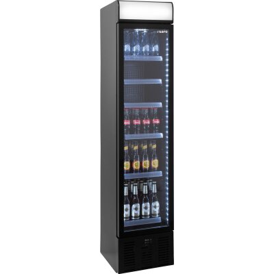 SARO Getränkekühlschrank mit Werbetafel - schmal, Modell DK 134