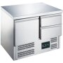 SARO Kühltisch mit Tür und Schubladen, Modell ES 901 S/S TOP 1/2
