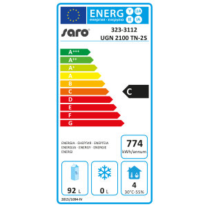SARO Gastro Unterbaukühltisch mit 2 Schubladen...