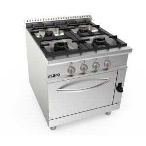 SARO Gastro Gasherd + Gasofen 4 Brenner Modell LQ / CUG4NG