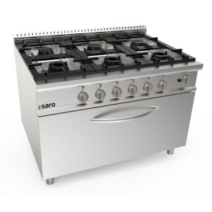 SARO Gastro Gasherd + Gasofen 6 Brenner Modell LQ / CUG6FM