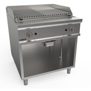 SARO Gastro Lavasteingrill 800 mm Standmodell LQ / BS2BA