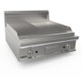 SARO Gastro Gasgriddleplatte 800 mm breit Tischger&auml;t 1/2+1/2 Modell LQ / FTG4BBM