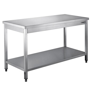 SARO Gastro Edelstahltisch zerl. Unterblatt - B 1200 x T 700 mm