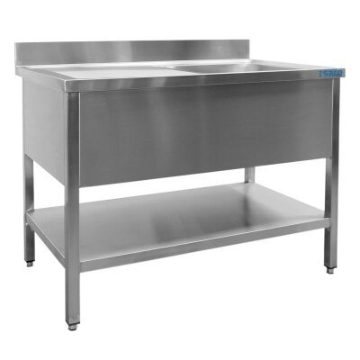 SARO Gastro Spültisch 1 Becken rechts - B 1800 x T 600 mm