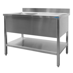 SARO Gastro Spültisch 1 Becken links - B 1000 x T...