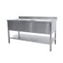 SARO Gastro Sp&uuml;ltisch 2 Becken links - B 2000 x T 700 mm