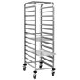 SARO Gastro B&auml;ckereitrolley Regalwagen Tabletts &amp; K&ouml;rbe Modell KT600