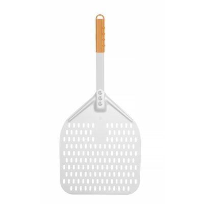 HENDI Pizzaschaufel mit kurzem Griff, quadratisch, perforiert, 350x710mm