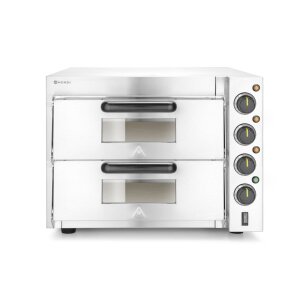 HENDI Doppeldeck-Pizzaofen 3000W, Silber, 230V/3000W,...
